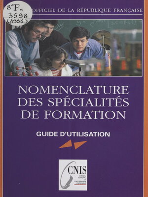 cover image of Nomenclature des spécialités de formation